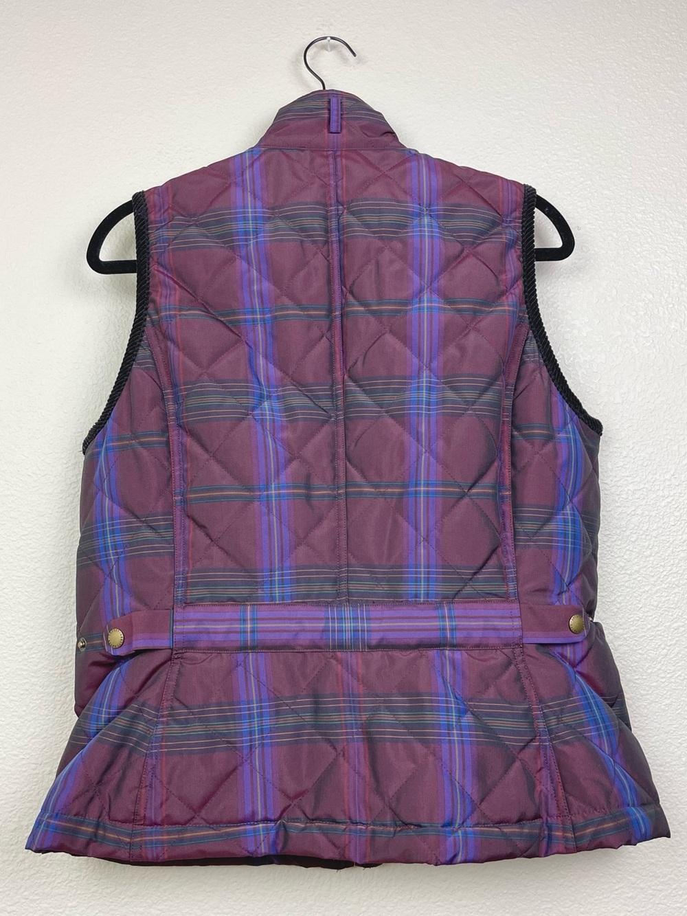 Lauren Ralph Lauren Women's Large Tartan Plaid Quilted Full Zip Vest Equestrian - Picture 11 of 16